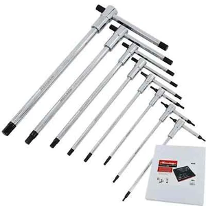 8pcs Long Sliding T-handle Allen Hex Key Wrench Set 2-10mm T Handle Keys 5613 - Picture 1 of 3