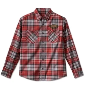 Harley-Davidson® Men's 120th Anniversary Plaid Shirt Sz-L 96646-23VM - Picture 1 of 11