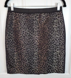 NWT Ann Taylor Mini Skirt Size 2 Animal Print Wool Blend - Picture 1 of 6