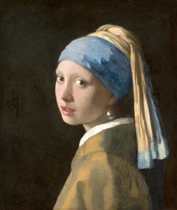 The Girl with a Pearl Earring (1665) by Vermeer Masterpiece Reproduction - Picture 1 of 4
