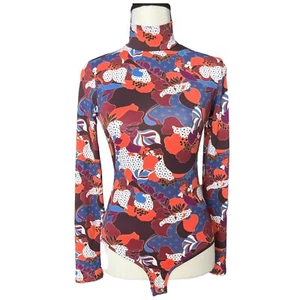 Floral body suit women Sz XS/TP, Floral, Bohemian, Festival, Fall, French - Picture 1 of 8