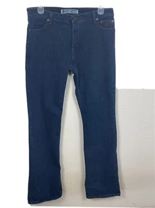 HARLEY DAVIDSON MOTORCYCLE WOMEN'S BLUE JEANS, SIZE 14 TALL, GENTLY WORN 36x34 - Picture 1 of 7