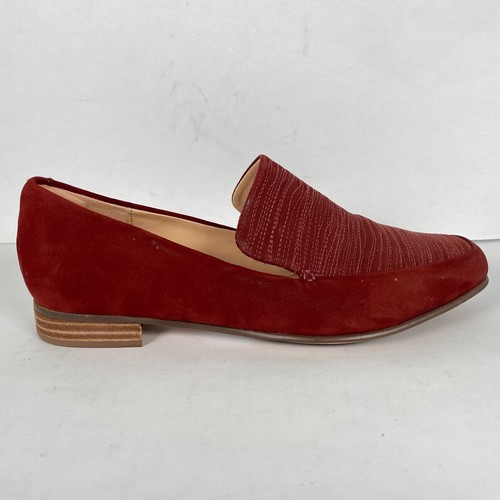 Mocassini Clarks Pure Sense da donna taglia 6 5 M rosso ruggine nabuk scarpe casual
