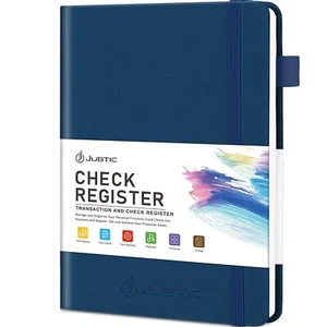 Hardcover Check Register for Personal Checkbook Ledger Transaction Logbook - Picture 1 of 6