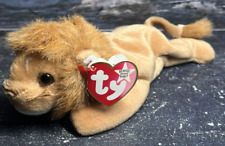 1996 RARE & RETIRED TY BEANIE BABY~ROARY THE TAN LION CAT KITTEN 8"~WITH TAG
