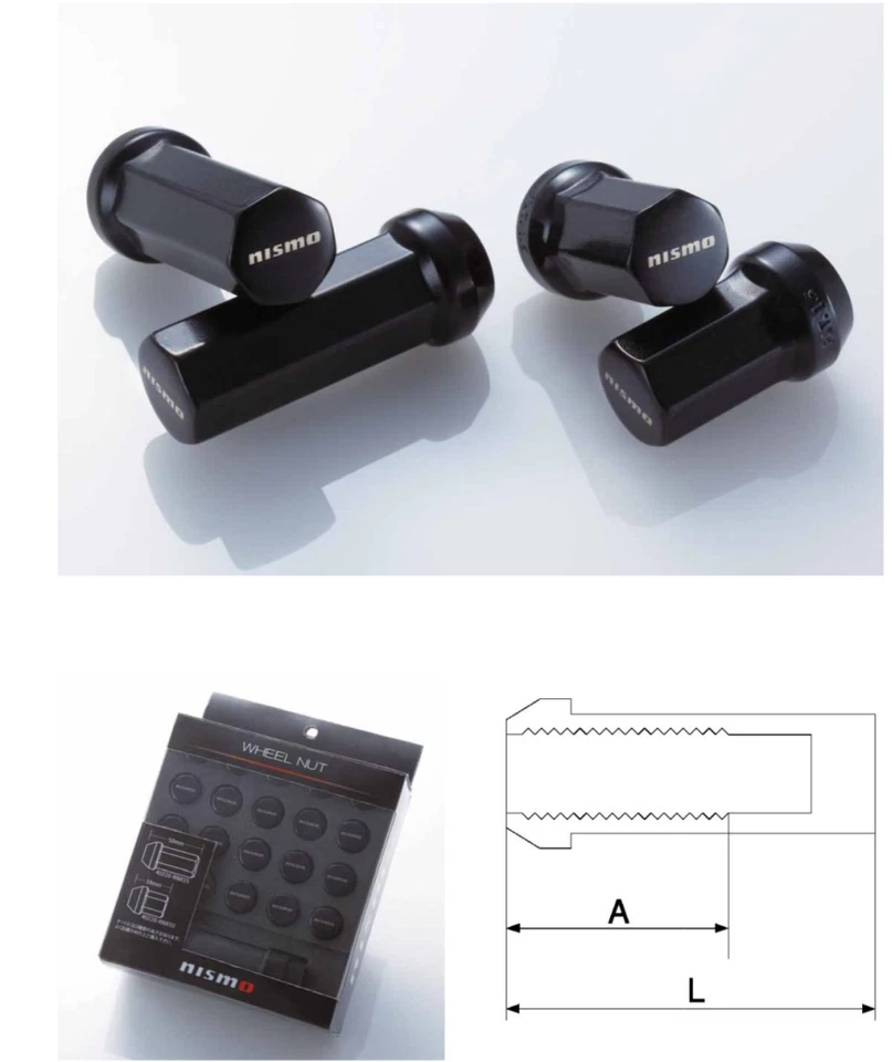 Juego de tuercas de rueda NISMO estándar para montaje múltiple 40220-RN810 Foto 1 de 1