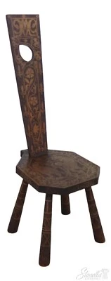 F56196EC: Silla de asiento ocasional inglesa antigua hecha a mano Foto 1 de 4