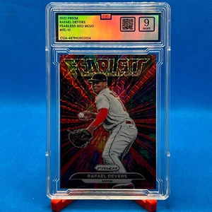 Rafael Devers 2022 Prizm Fearless Red Mojo #FL-12 CGA 9 - Foto 1 di 2