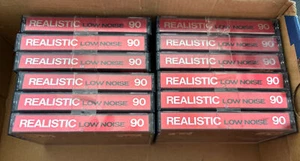 12 cintas de casete realistas tipo I estándar de formulación férrica de bajo ruido 90 nuevas en caja - Imagen 1 de 3