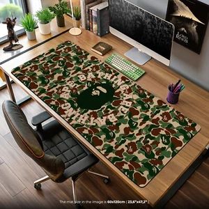 A Bathing Ape Camo Desk Mat - BAPE Style Streetwear Mouse Pad for Hypebeasts - Afbeelding 1 van 7