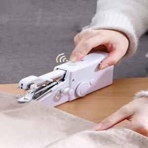 Mini Sewing Machine Handheld Cordless Hand Held Portable Easy Home Stitch Sew 