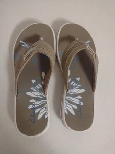 Clark’s Seymour grau Flip Flop Riemen Slipper Sandalen Komfort Größe 6M - Bild 1 von 6