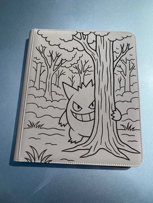 Pokémon XL TOP LOADER Gengar Laser Engraved Binder/ Made To Order!  USA SELLER - Image 1 of 4