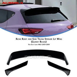 Alerón de techo trasero de coche para SEAT Leon MK3 13-19 NEGRO - Imagen 1 de 14