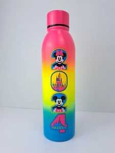 Walt Disney World 2024 Mickey & Minnie Mouse Stainless Steel Water Bottle- NEW - Picture 1 of 10