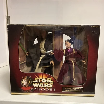 Star Wars 2000 Edición Retrato Qui-Gon Jinn Reina Amidala Defensa de Naboo Nuevo Foto 1 de 4