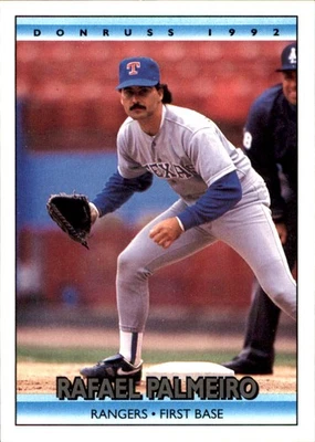 Rafael Palmeiro 1992 Donruss #46 Texas Rangers FREE SHIPPING AutographDen - Image 1 of 2