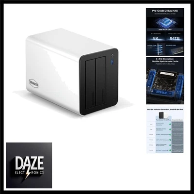 F2-425 Plus NAS-Speicher – 2 Einschübe, Intel N150 Quad-Core-CPU, 8 GB RAM , ... - Bild 1 von 4