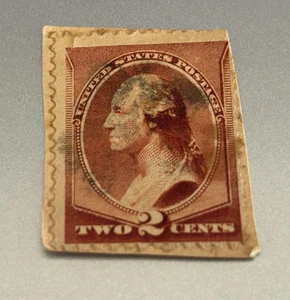 George Washington  2 cent 1883 US stamp  brown rare  US-402 - Picture 1 of 2