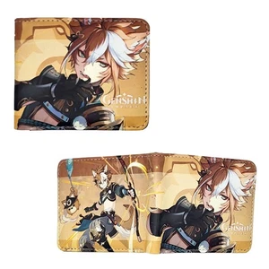 New Gorou GENSHIN IMPACT BiFold Wallet Standard Size Credit Card Billfold - Picture 1 of 2