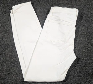 Pantalones de mezclilla blancos ajustados palillo de dientes de tiro medio informales J CREW para mujer talla 26 - Imagen 1 de 8