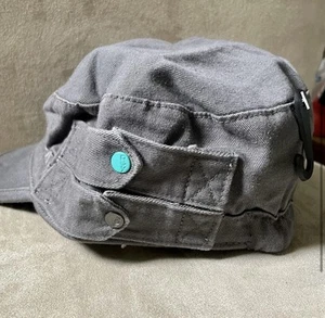 ROXY Gorra Ejército / Sombrero Estilo Militar Gris Nuevo con Etiquetas - Imagen 1 de 5