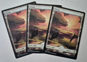Magic The Gathering - MTG - Plains - Battle for Zendikar - Full Art x 3 - NM - Picture 1 of 1