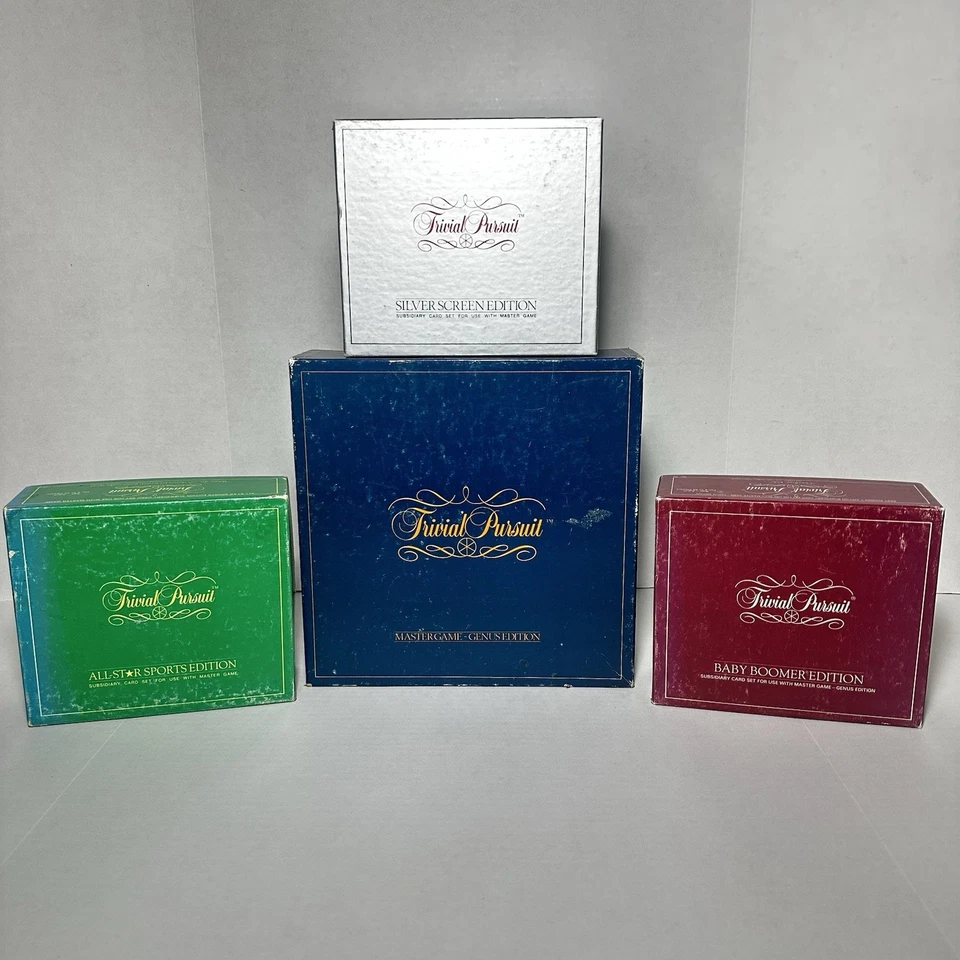 Trivial Pursuit Game Lot - Genius, Silver Screen, Sports, & Baby Boomer Edition - Image 1 of 4