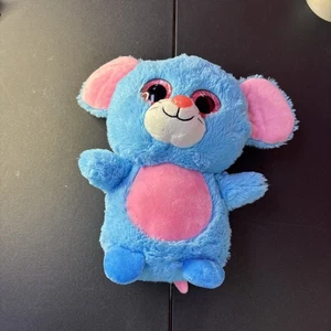 Nanco Pink & Blue Big Eyed 10" Plush Mouse - Picture 1 of 4