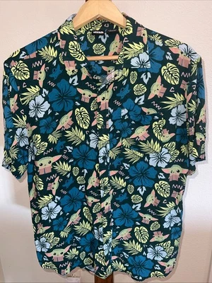 Camisa Hawaiana Star Wars Mandalorian Baby Yoda Grogu Para Hombre Grande Med Aloha Divertida Foto 1 de 4