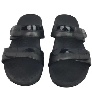 Vionic Shore Damen-Sandalen doppelter Riemen 7 Pantoletten schwarz - Bild 1 von 8
