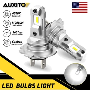GF Auxito H7 LED Headlight Low Beam Lamp Bulb 11000LM 6500K 110W Xenon White 2x - Picture 1 of 10