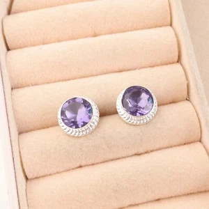 Venta Día de la Madre Plata de Ley 925 Piedra de Iolita Colgante Hija Pendientes Boho - Imagen 1 de 6