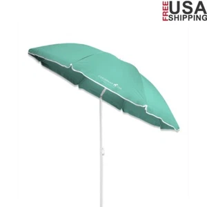 6ft Beach Umbrella UV Protection Adjustable Tilt Windproof Camping Outdoor Cover - Picture 1 of 4