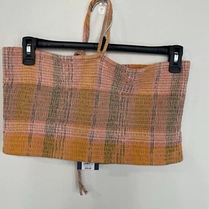 Universal Thread Women's Tank Top Smocked Slim Fit Halter Neck Tube Size XL - Picture 1 of 5