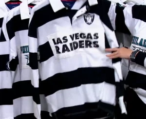 NFL WOMENS Tommy Hilfiger Rugby Top LONG SLEEVE LAS VEGAS RAIDERS BLACK M - Picture 1 of 13