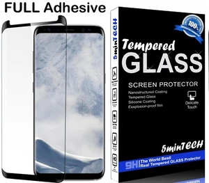 Protector de pantalla de vidrio templado curvo adhesivo completo para Galaxy S9 - Imagen 1 de 2