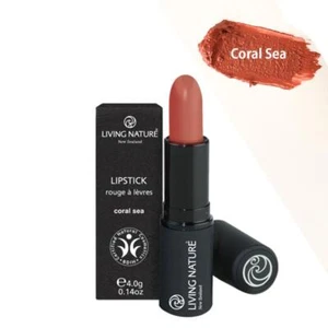 Living Nature Organic Natural Lipstick 04 Coral Sea 4g Long Lasting Colour - Picture 1 of 1