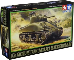 TAMIYA 1/48 US Medium Tank M4A1 Sherman Military Miniature Series Plastic Model - Picture 1 of 2
