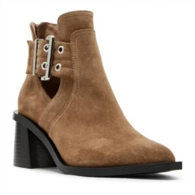Nuevo en caja Botín Steve Madden Gatewood para mujer en gamuza castaño Foto 1 de 3