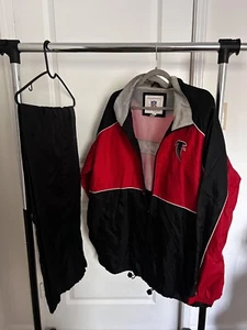 Vintage Atlanta Falcons Track Suit Size L Jacket/Size XL Pants - Picture 1 of 10