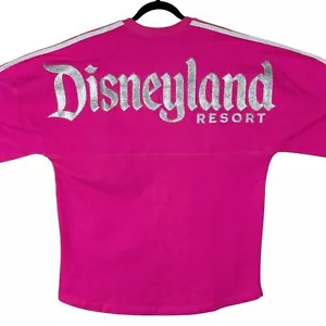 Disney Parks Disneyland Imagination Pink Spirit Jersey Adult Sz M NWT Glitter - Picture 1 of 11