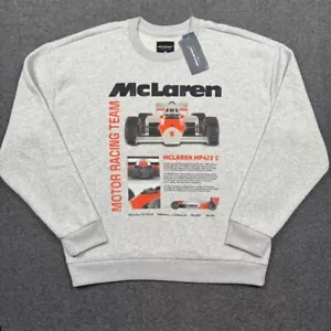 McLaren Racing Hollister Crewneck Sweatshirt Mens XL Gray Graphic Formula 1 - Picture 1 of 14