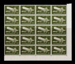 Australian Pre Decimal Stamps Mint Block 20 Airmail Anniversary 1964 - Picture 1 of 1