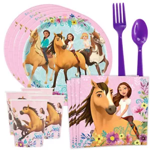 SPIRIT RIDING FREE Birthday Party Kit 8 guests Plates Napkins Cups Tablecloth + - Picture 1 of 2