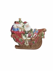 Vtg Fitz& Floyd Santa's Sleigh Cookie Jar/Centerpiece/Christmas Decor RETIRED - Picture 1 of 14