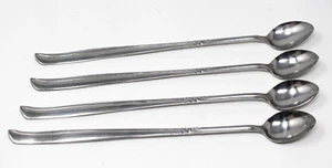 Vintage Stainless by Present 4 Iced Tea SPOONS 'North Sea' Pattern 10.75" Japan - Picture 1 of 6