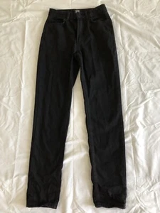 Pantalones de mezclilla BDG Urban Outfitters para mujer mamá negros tiro alto bolsillos de algodón talla 24 - Imagen 1 de 10