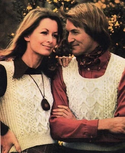 ~ Laminated Vintage Knitting Pattern For Cropped Aran Tank Top ~ 32" ~ 38" ~ - Picture 1 of 1