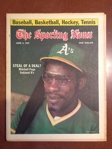 The Sporting News: Mitchell Page STEAL OF A DEAL? Oakland A's JUNE 4, 1977 - Picture 1 of 2